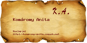 Komáromy Anita névjegykártya